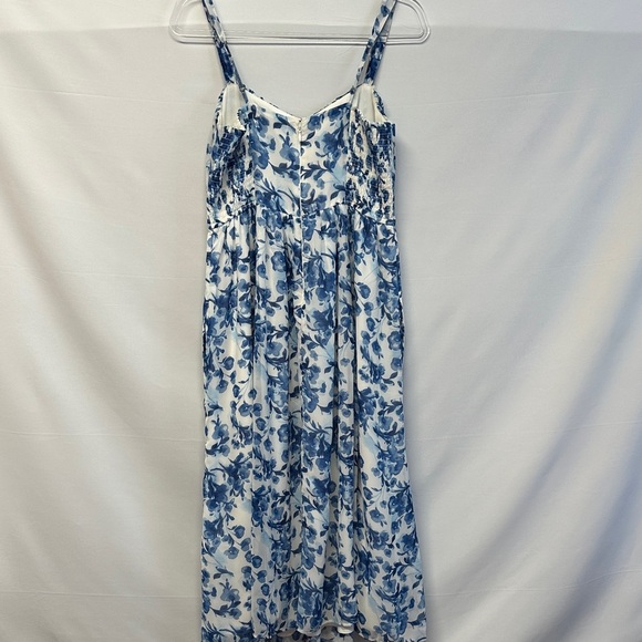 Abercrombie & Fitch Ruched Chiffon Midi Dress - Picture 4 of 5